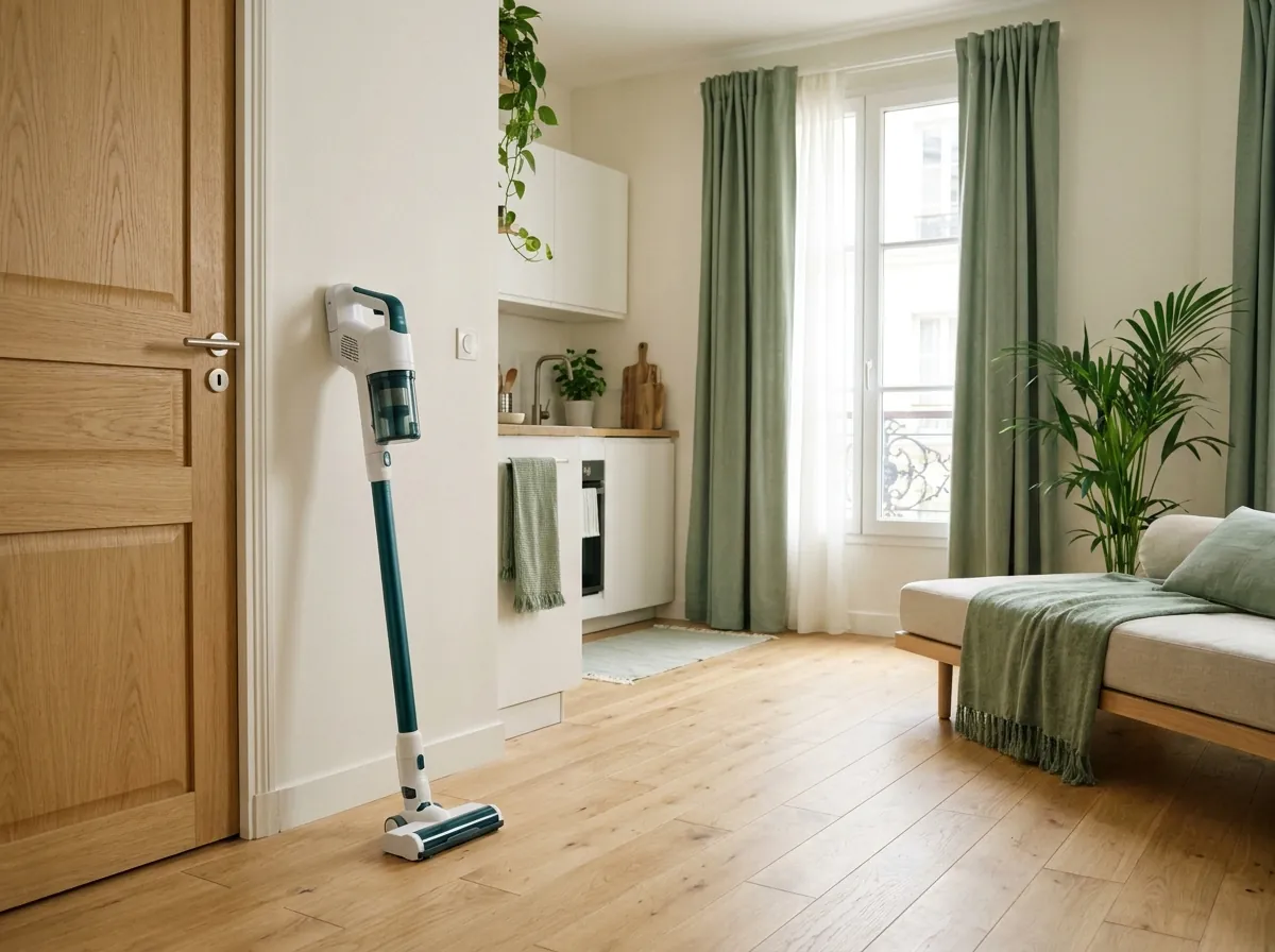 Aspirateur balai dans un petit appartement